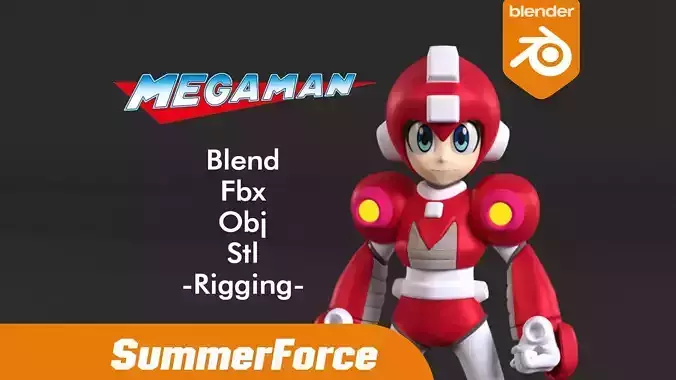 Power MegaMan - Megaman 6 3D model
