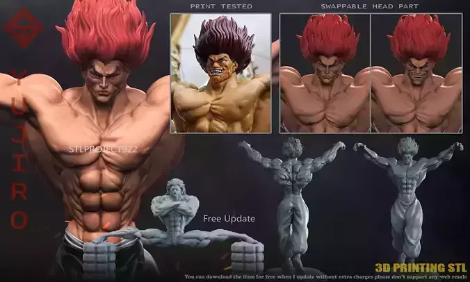 Yujiro Hanma 3D print model
