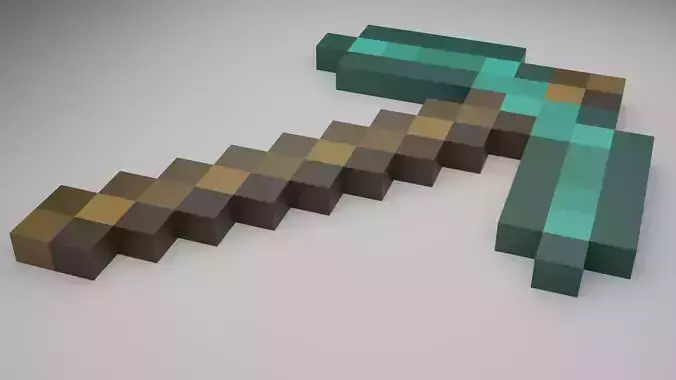 pickaxe minecraft Free low-poly 3D model