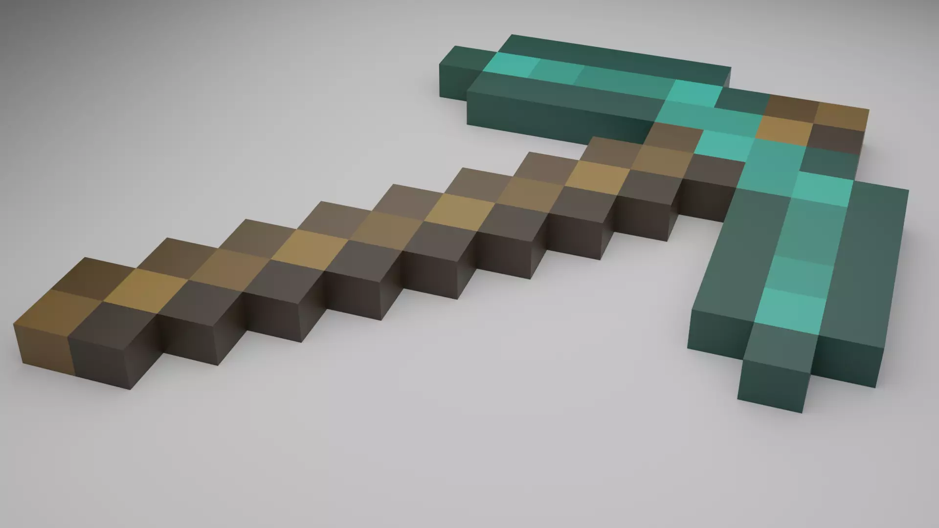 pickaxe minecraft Free low-poly 3D model_0