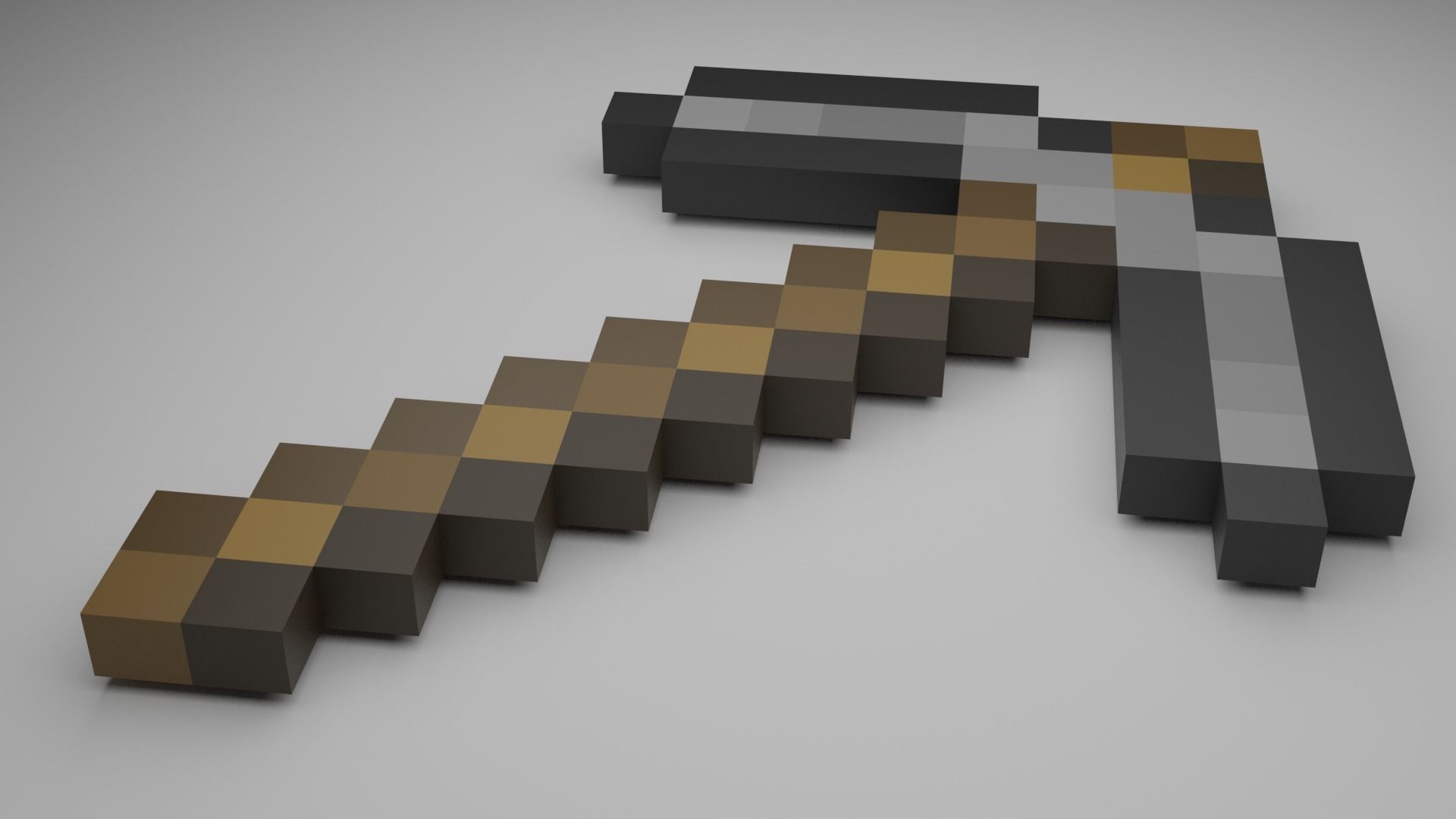 pickaxe minecraft Free low-poly 3D model_1