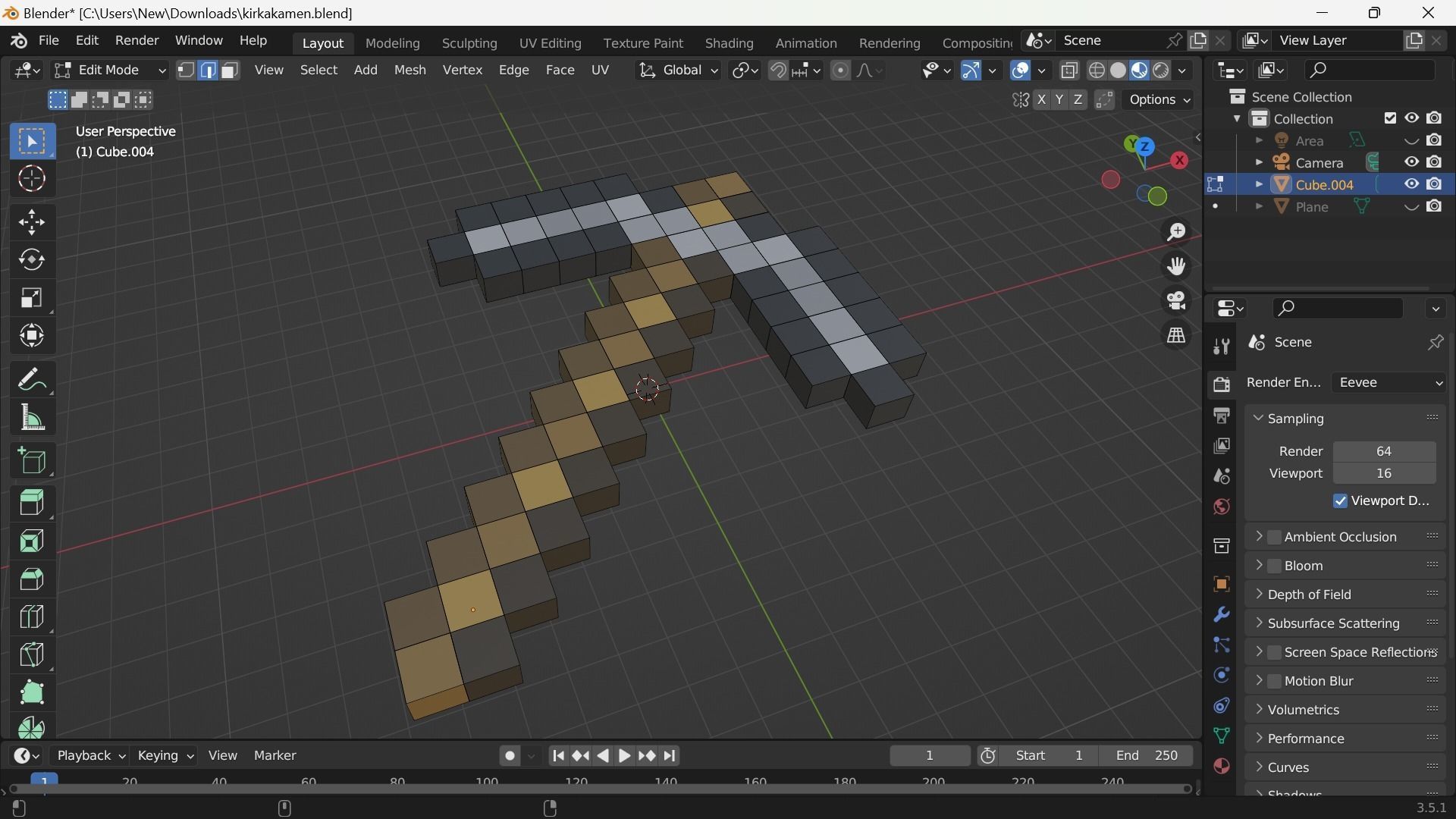 pickaxe minecraft Free low-poly 3D model_11
