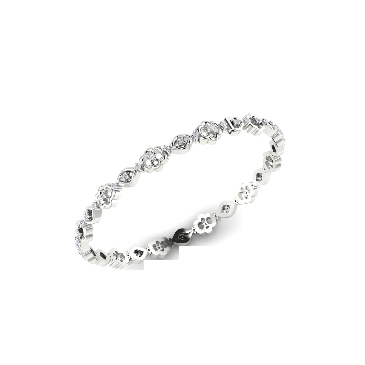 Women Bangle Bracelet STL JCD Render Details 3D print model_16