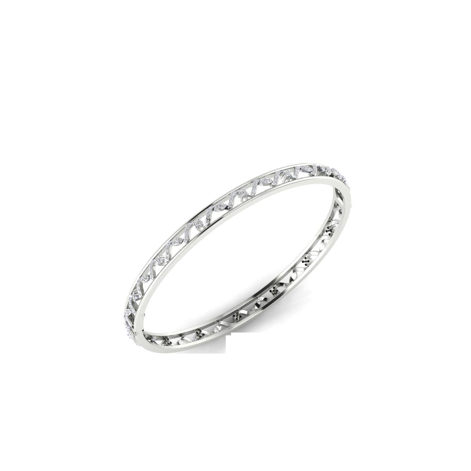 Women Bangle Bracelet STL JCD Render Details 3D print model_15