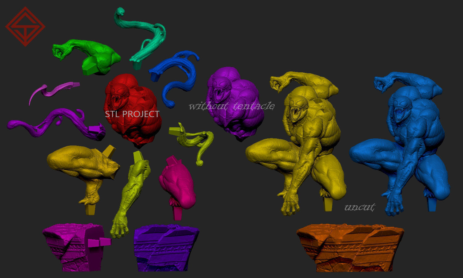 Venom 3D print model_5