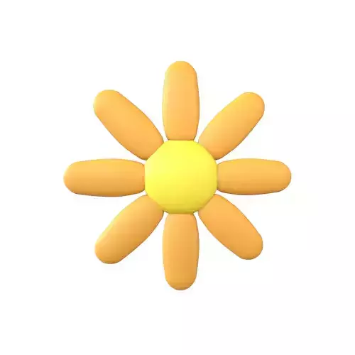 Flower v2 002 Low-poly 3D model