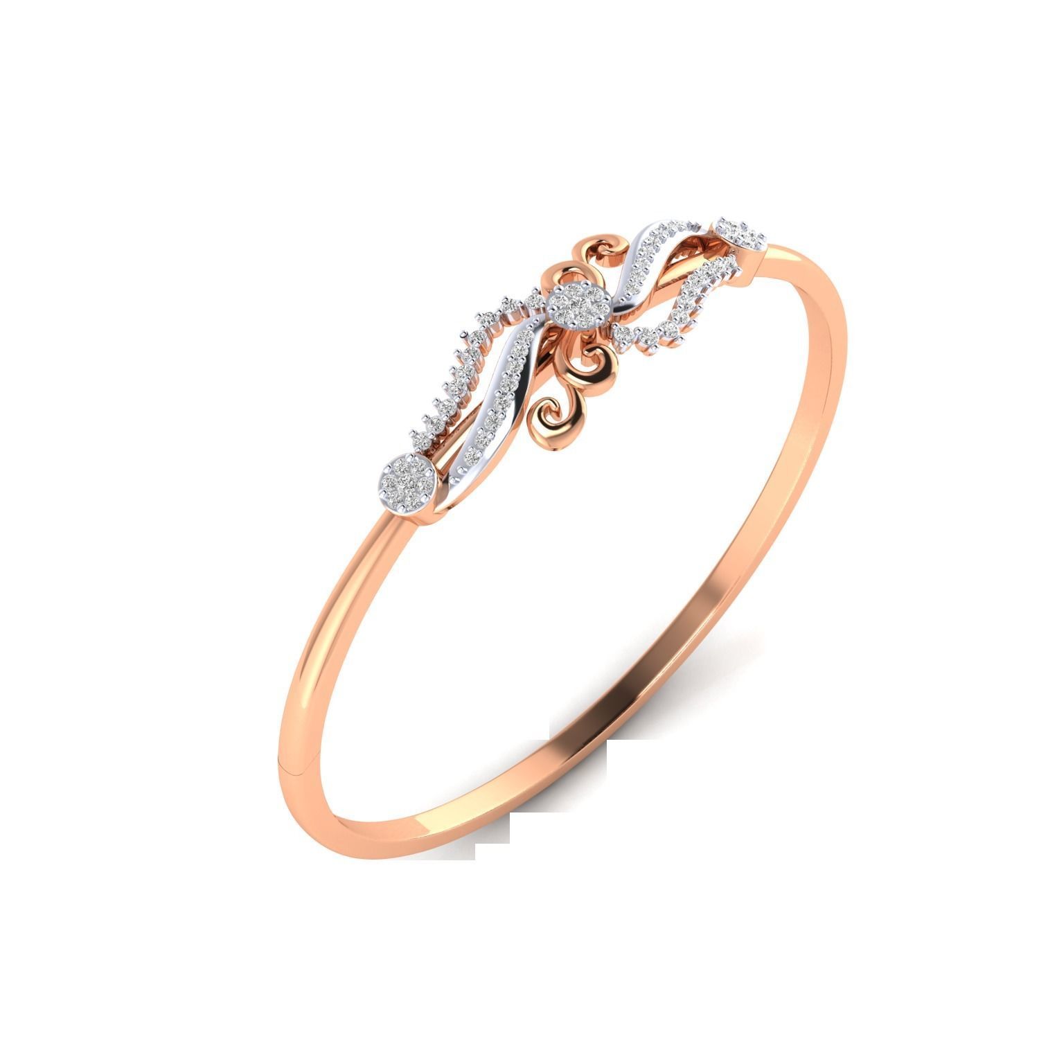 Women Bangle Bracelet STL JCD Render Details 3D print model_8