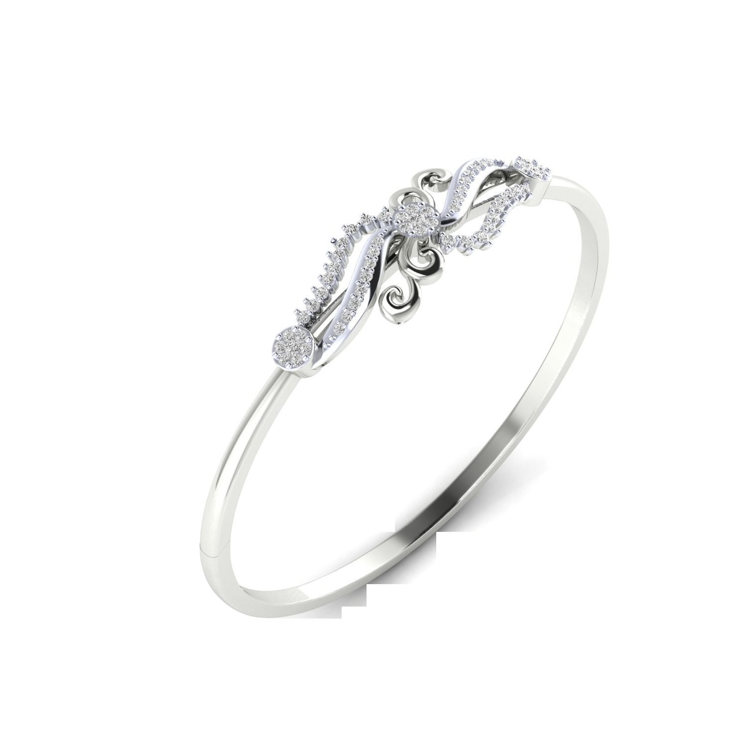 Women Bangle Bracelet STL JCD Render Details 3D print model_10
