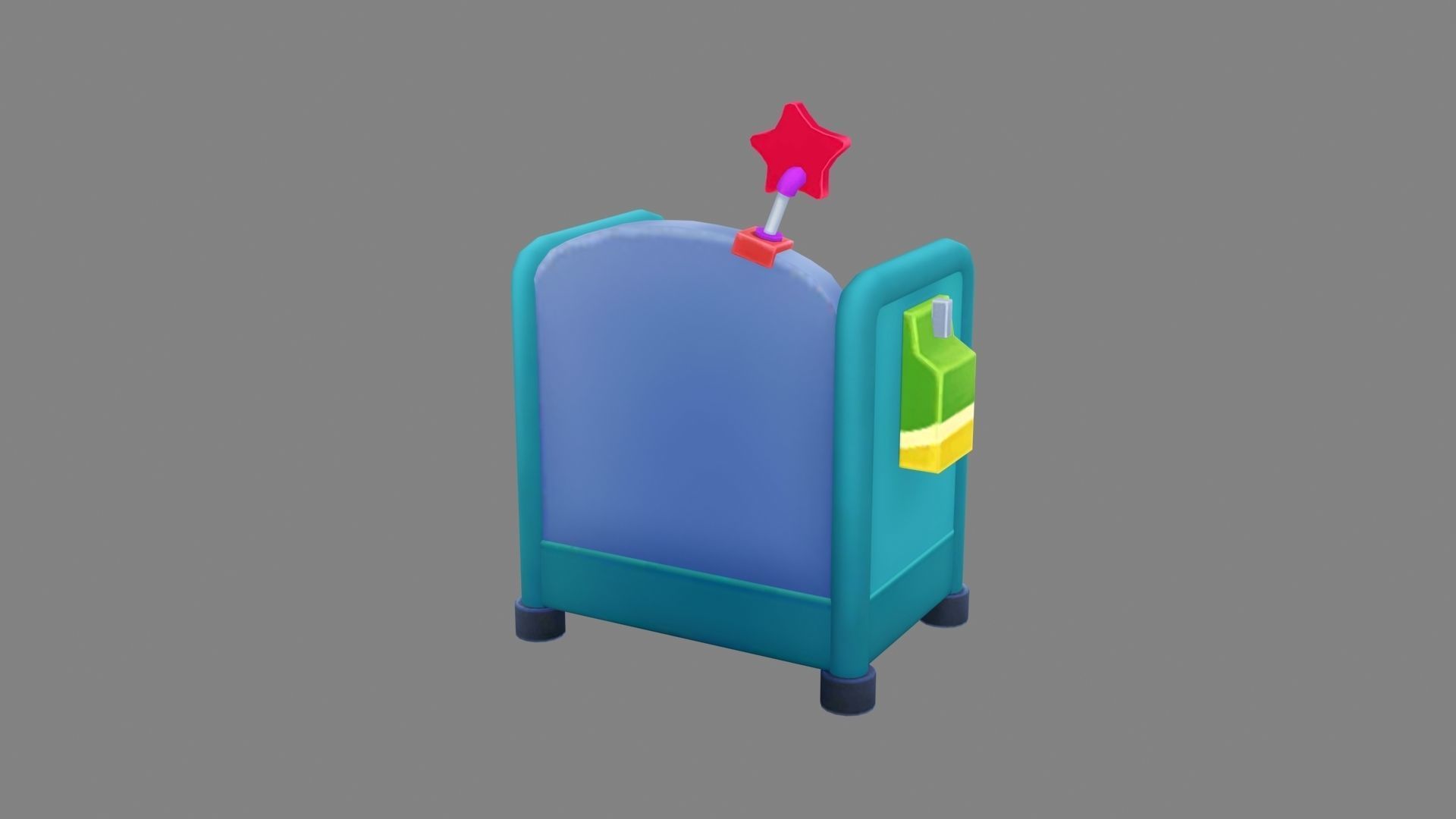 Cartoon snack display rack Low-poly 3D model_3