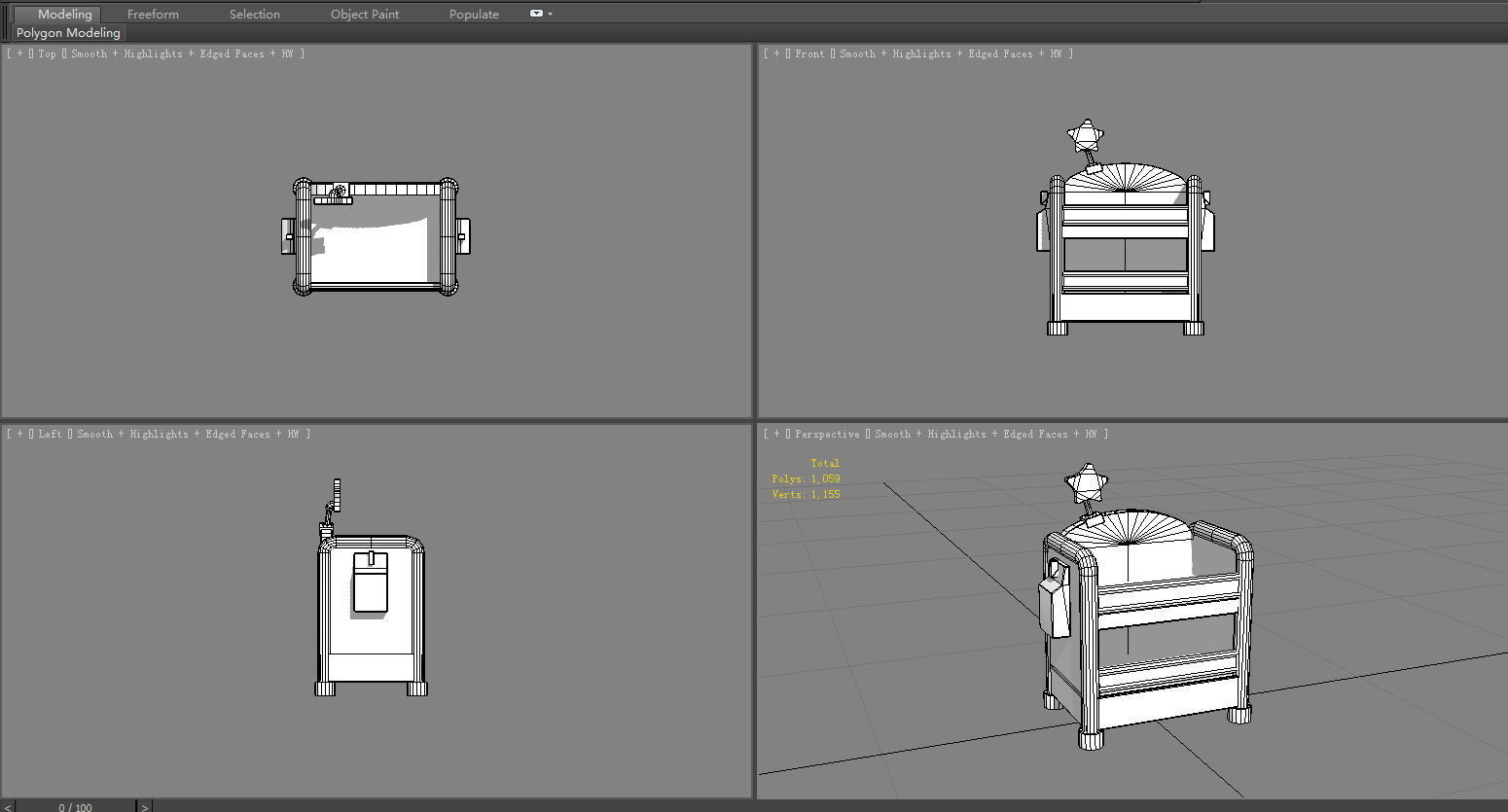Cartoon snack display rack Low-poly 3D model_6