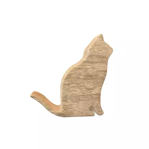 Wood Animal Toy Cat v1 001