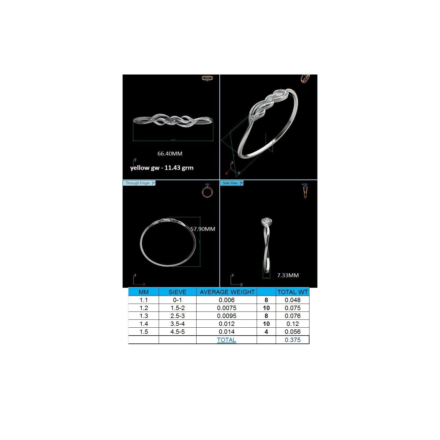 Women Bangle Bracelet STL JCD Render Details 3D print model_24