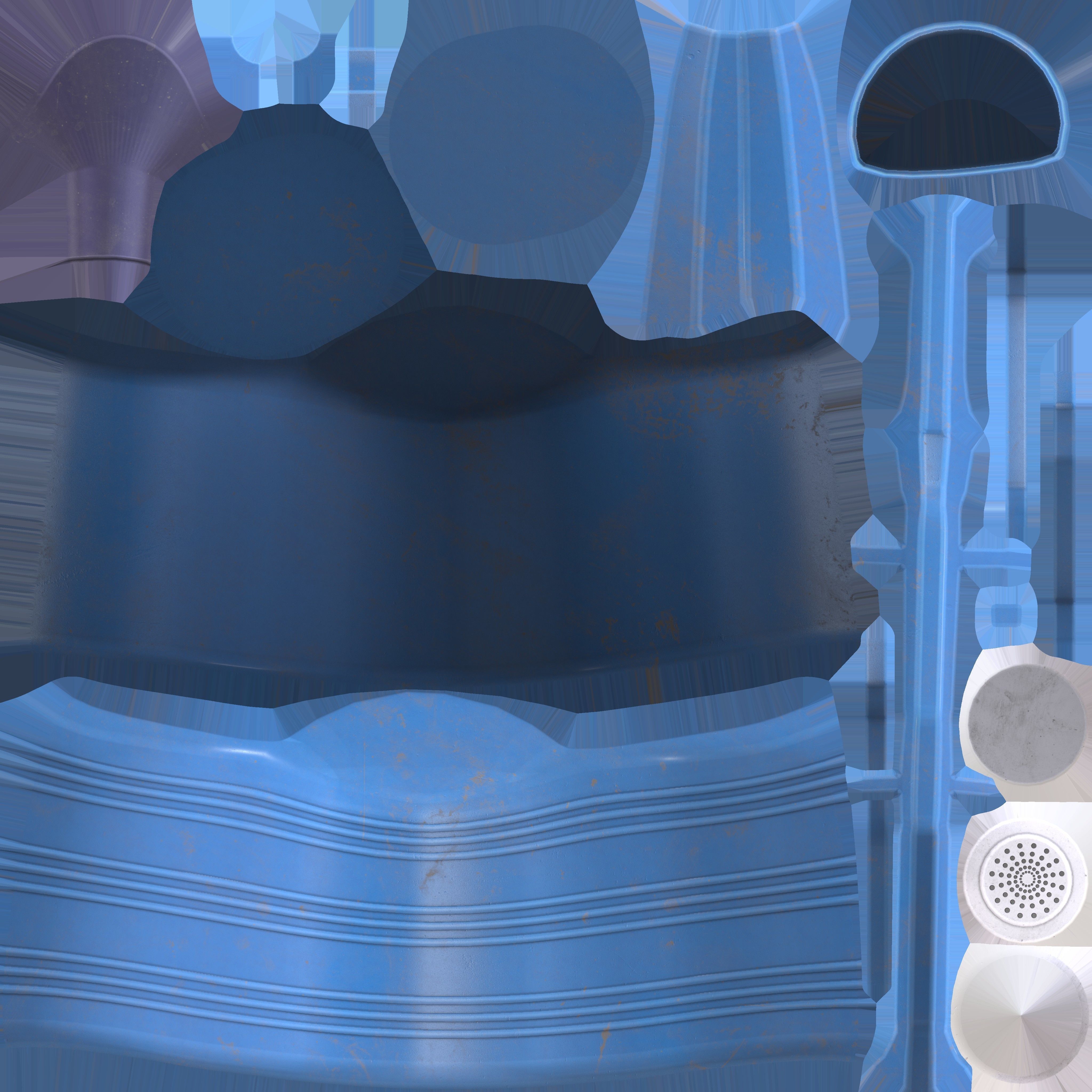 Game Ready Water Pot Low-poly 3D model_14