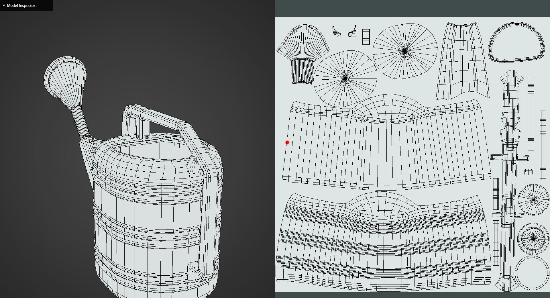 Game Ready Water Pot Low-poly 3D model_13