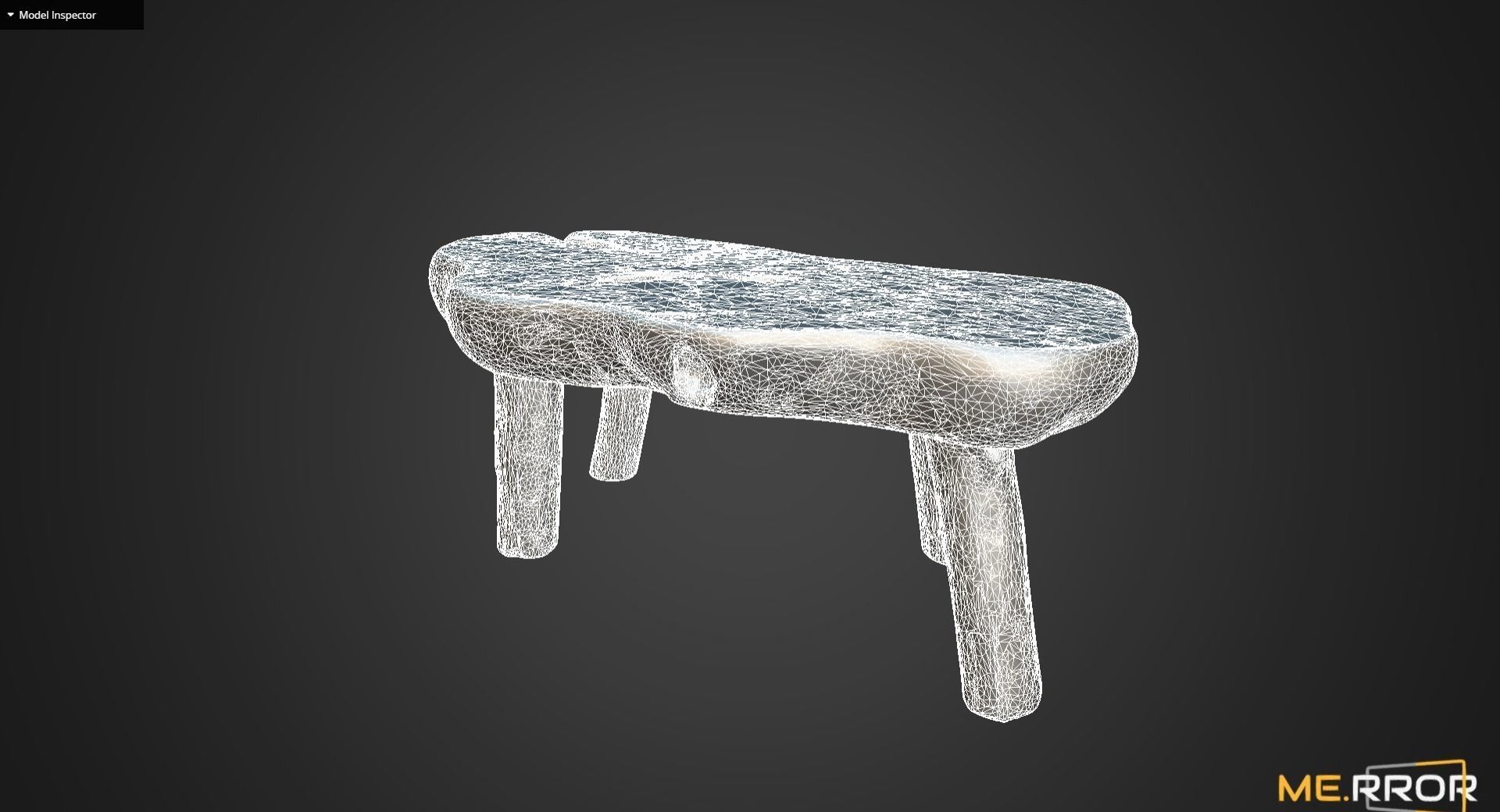 Mini Wooden Table 3D model_11