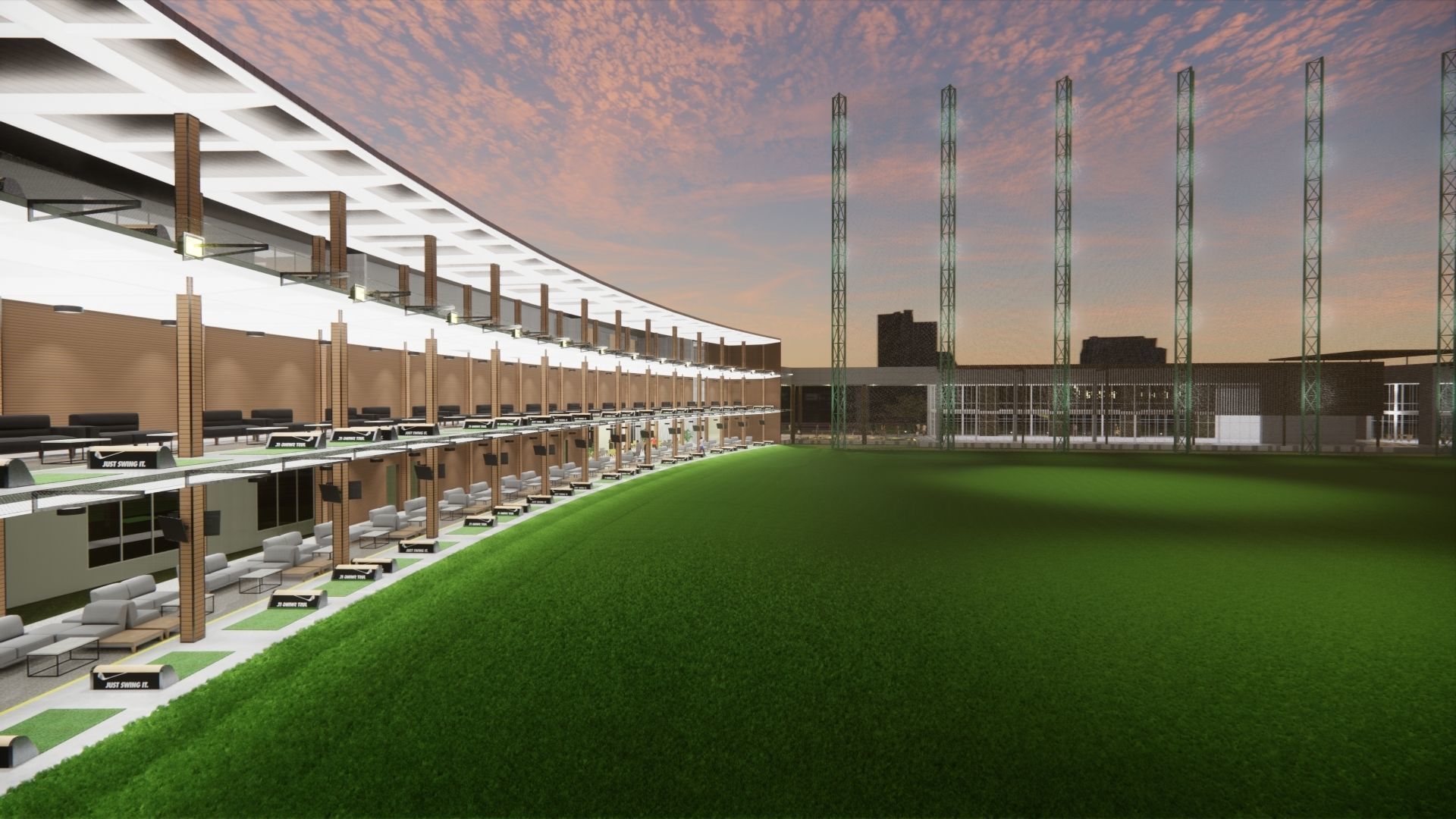 driving range golf 3D model_1