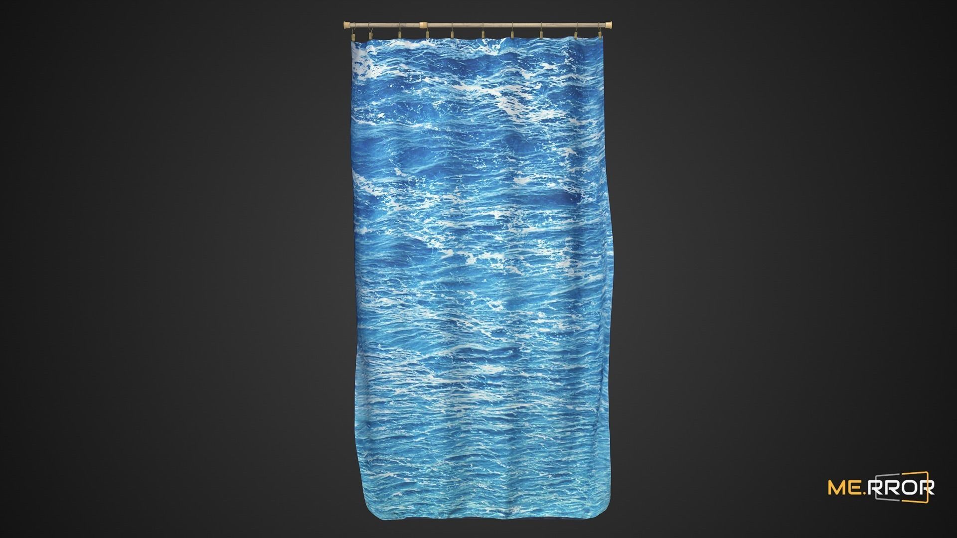 Game Ready Wave Curtain Low-poly 3D model_9