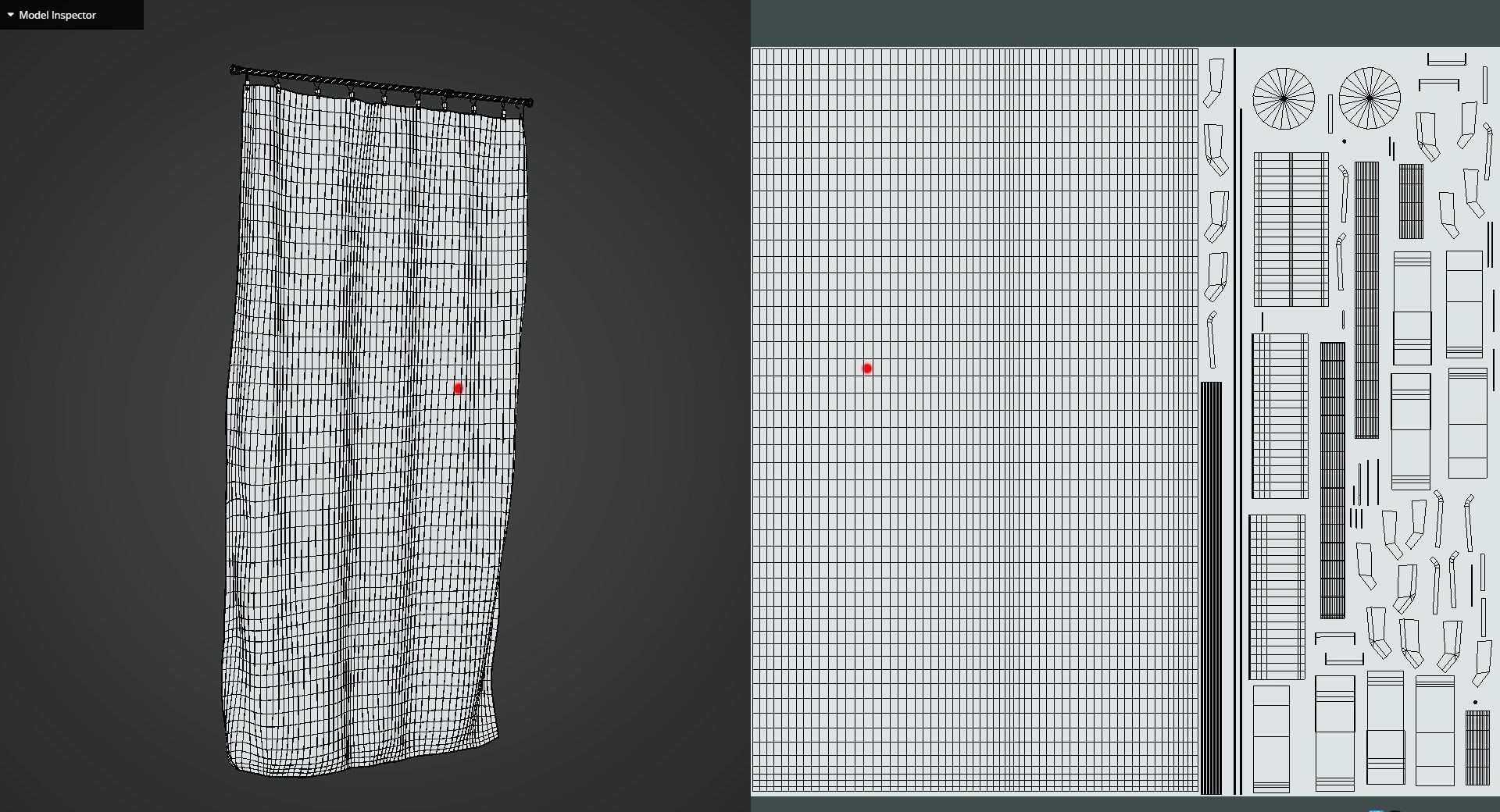 Game Ready Wave Curtain Low-poly 3D model_13