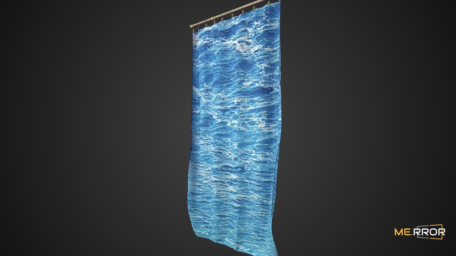 Game Ready Wave Curtain Low-poly 3D model_1