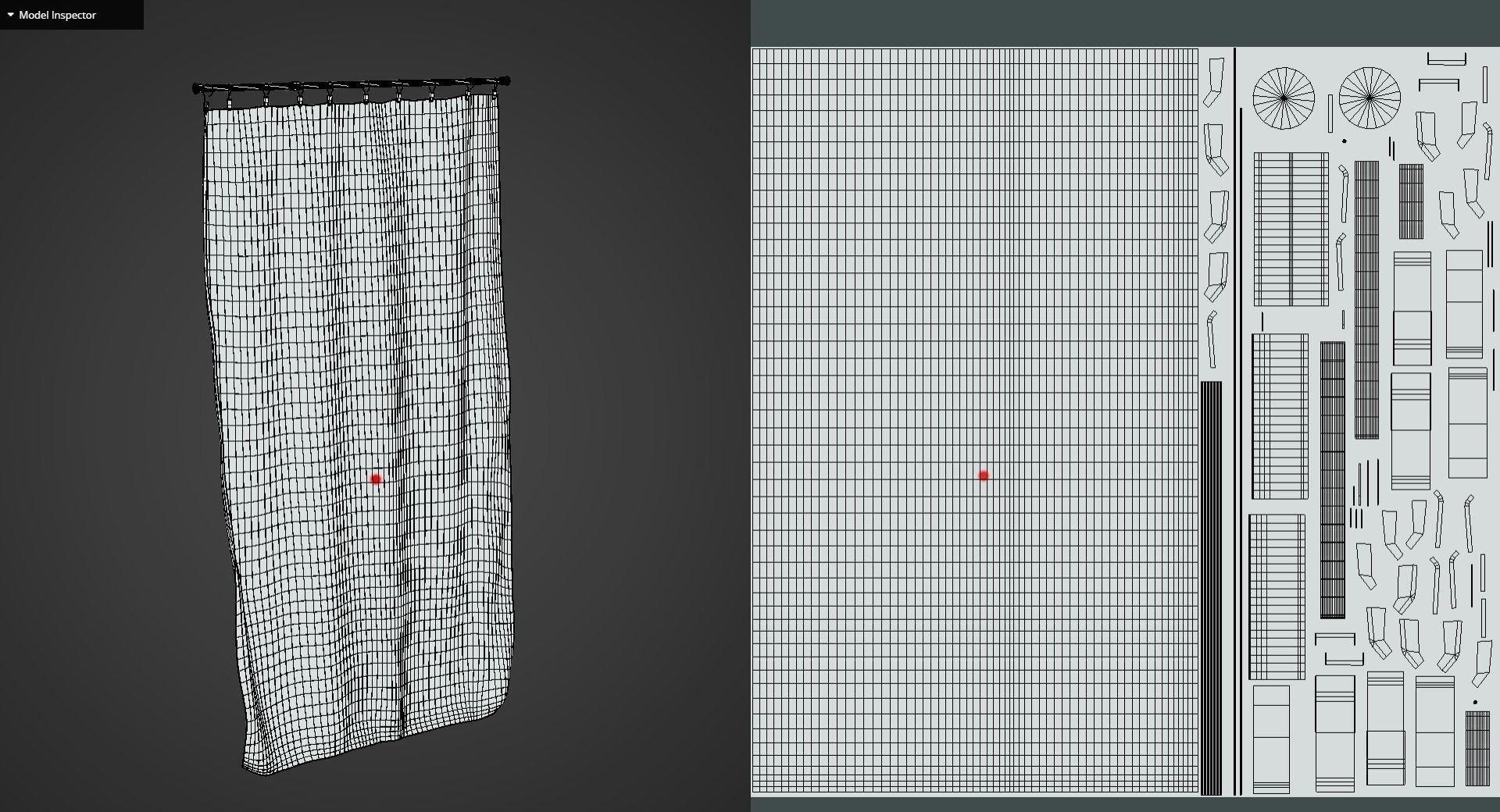 Game Ready Wave Curtain Low-poly 3D model_12