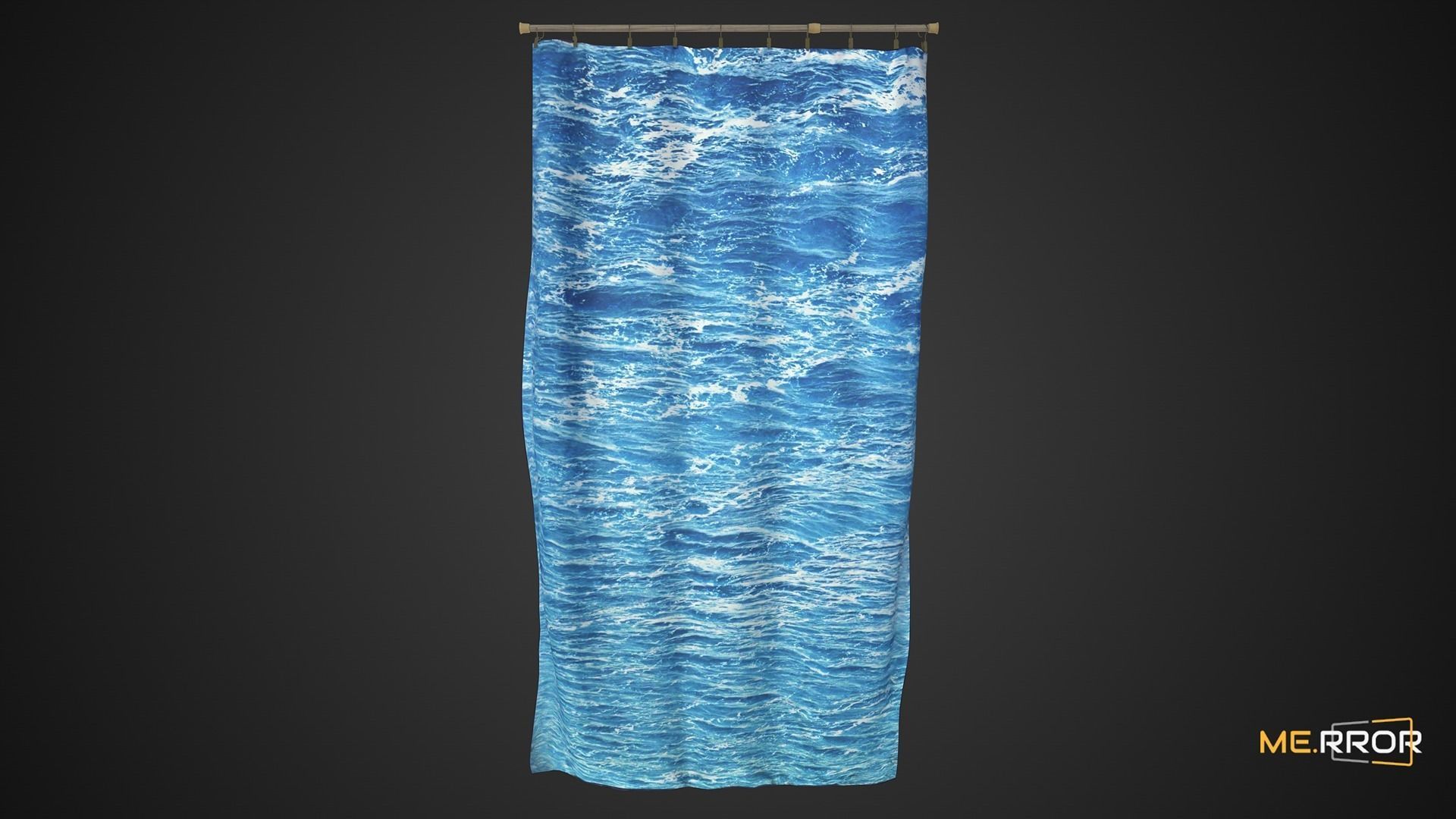 Game Ready Wave Curtain Low-poly 3D model_3