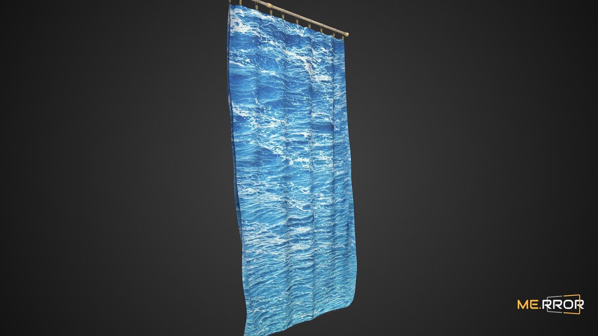 Game Ready Wave Curtain Low-poly 3D model_7