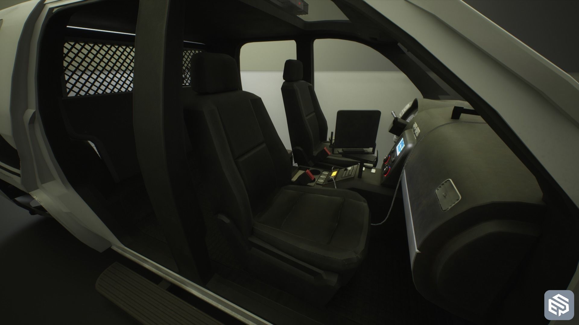 Police Vehicle Modular Low-poly 3D model_5