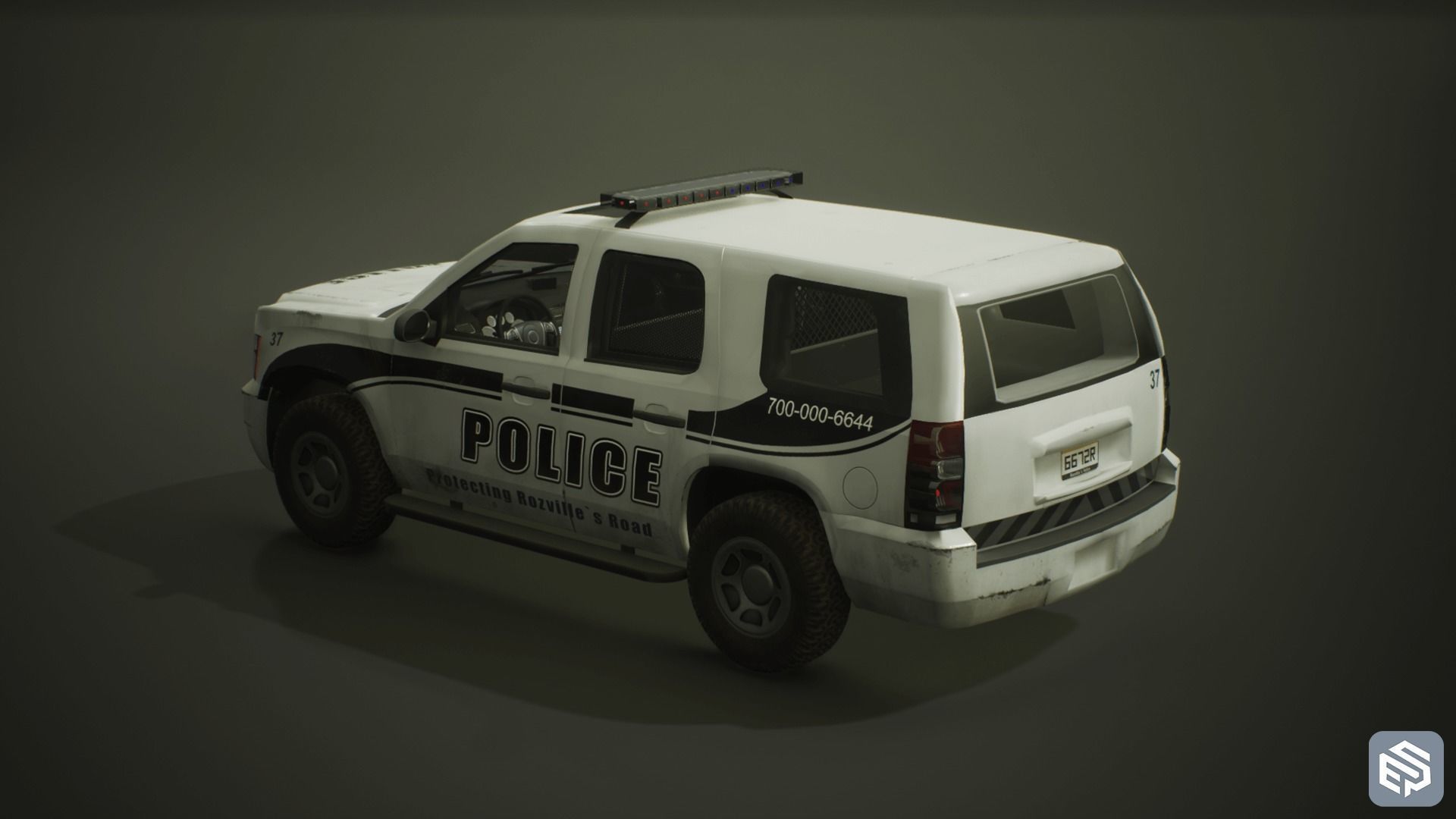 Police Vehicle Modular Low-poly 3D model_17