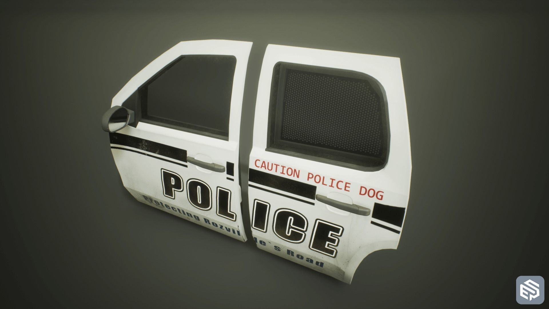 Police Vehicle Modular Low-poly 3D model_9