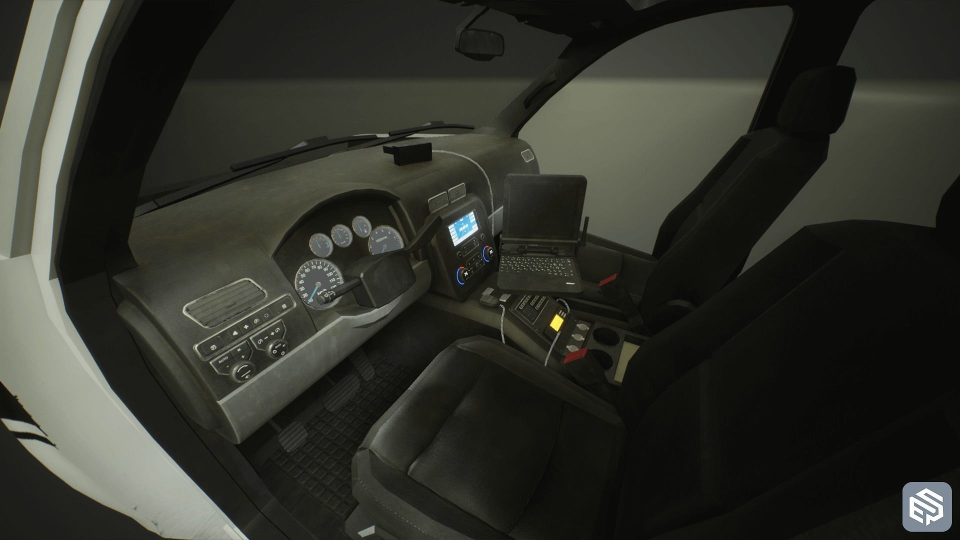 Police Vehicle Modular Low-poly 3D model_3