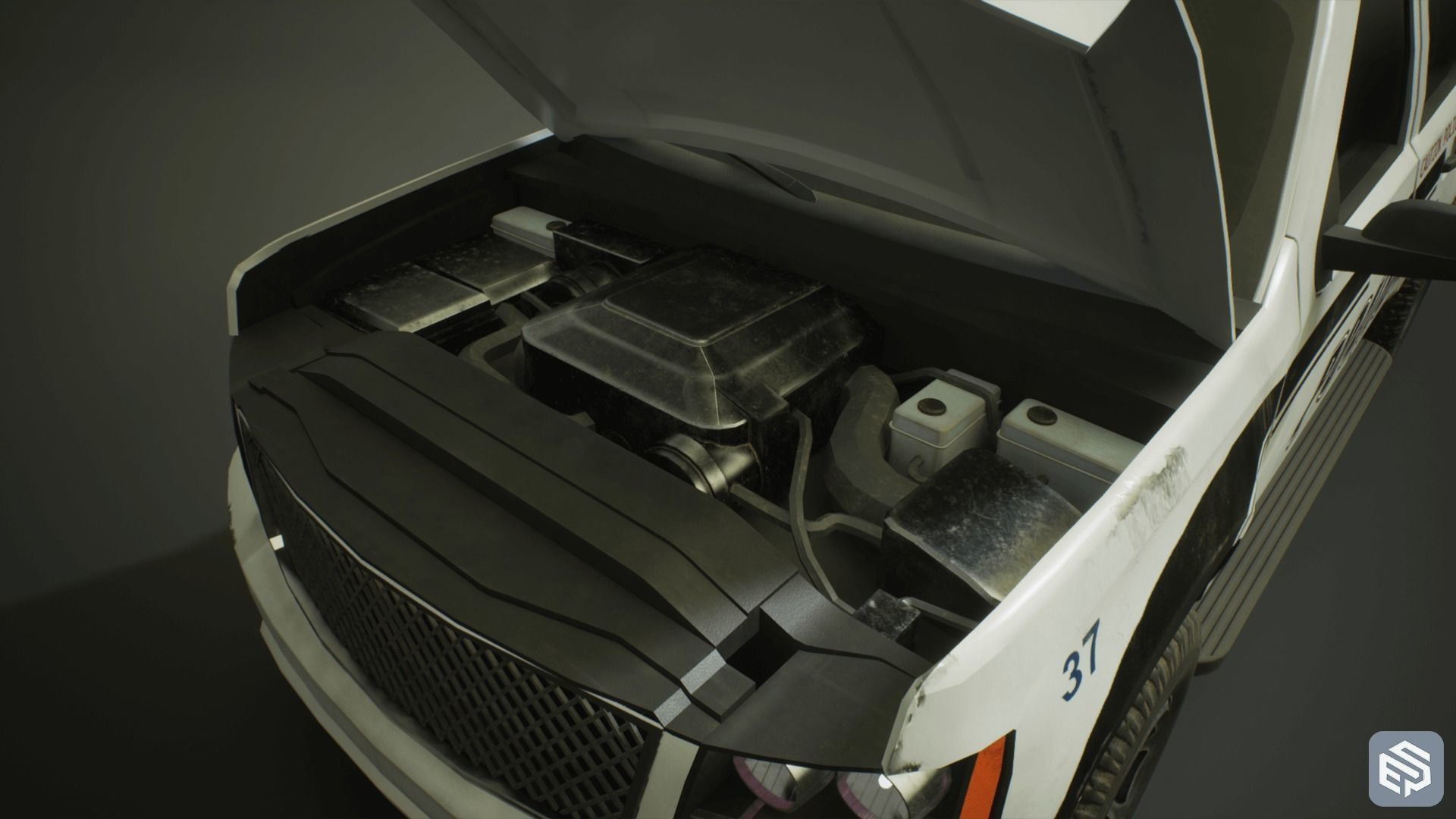 Police Vehicle Modular Low-poly 3D model_11