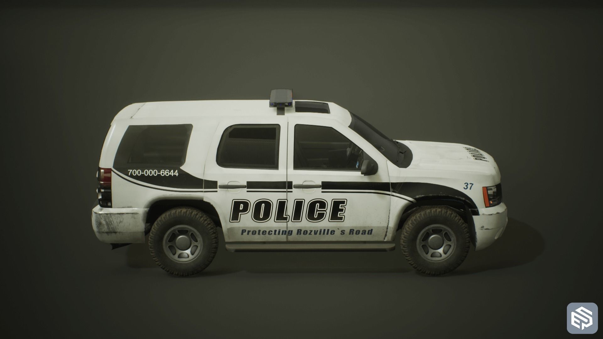 Police Vehicle Modular Low-poly 3D model_8