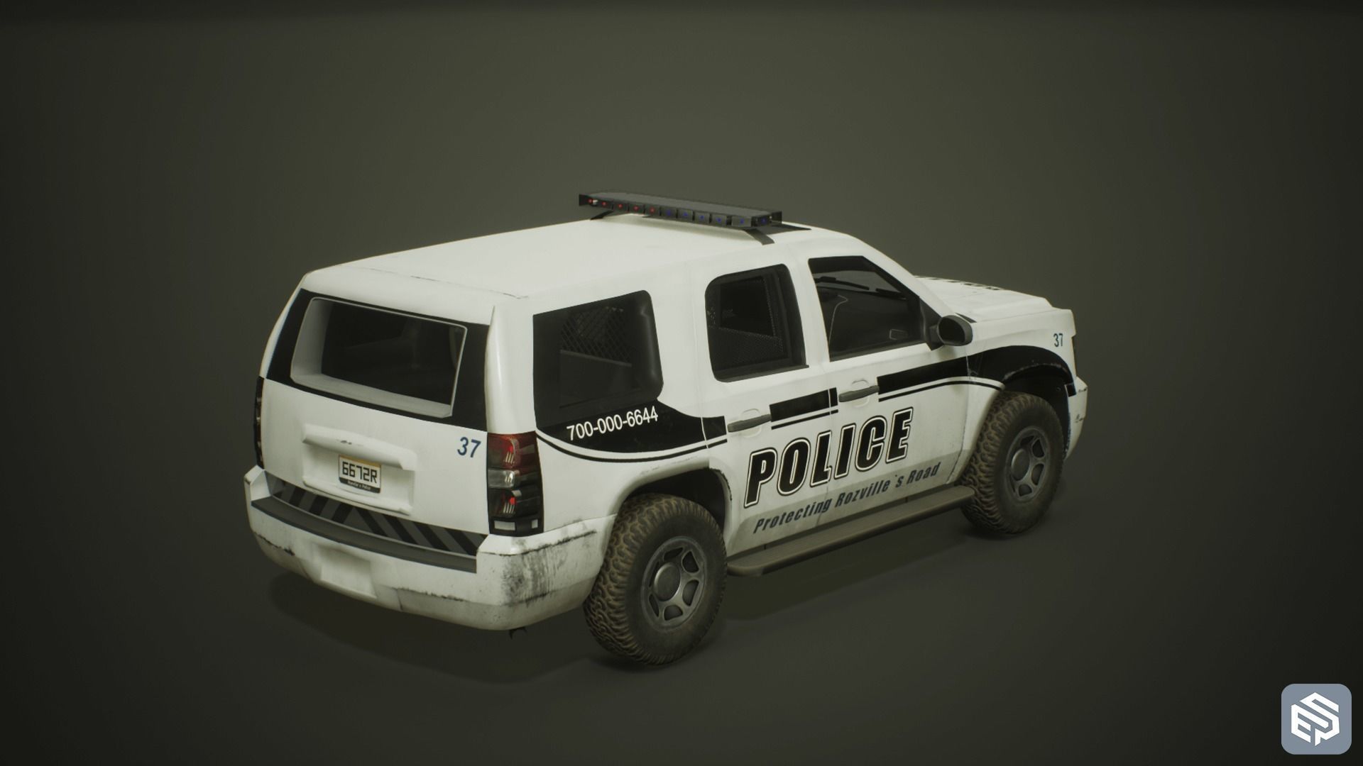 Police Vehicle Modular Low-poly 3D model_16