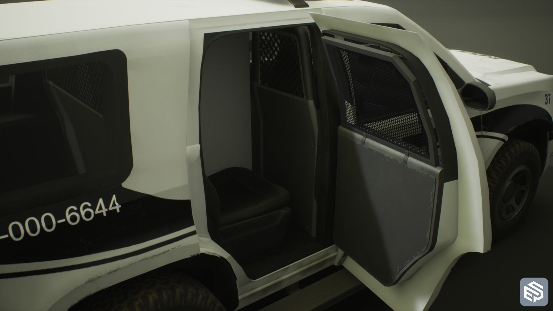 Police Vehicle Modular Low-poly 3D model_13