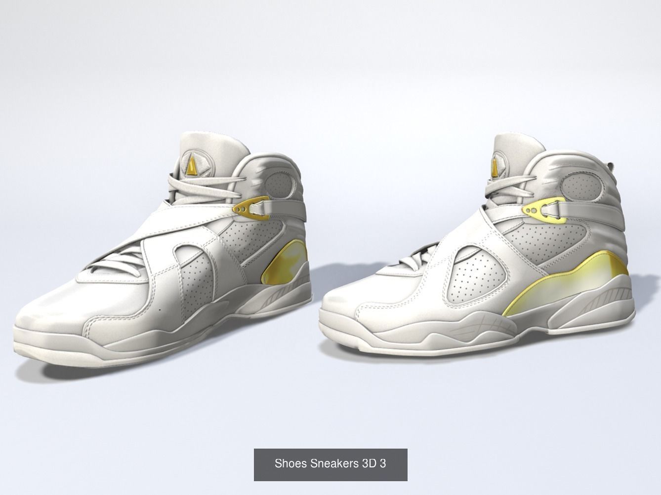 Sneakers and Boots Male 3D Model Collection - 8 Models _4