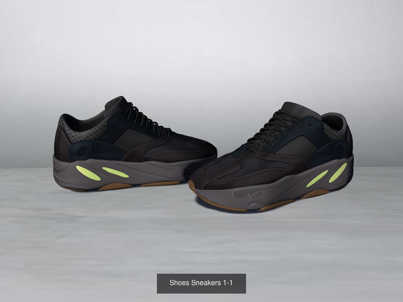 Sneakers and Boots Male 3D Model Collection - 8 Models _2