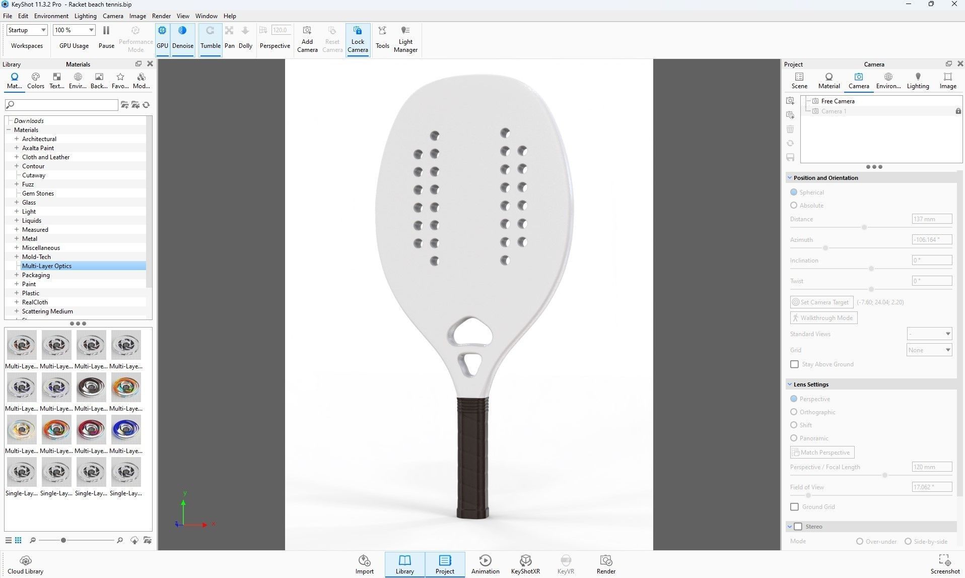 Racket beach tennis 3D model_21