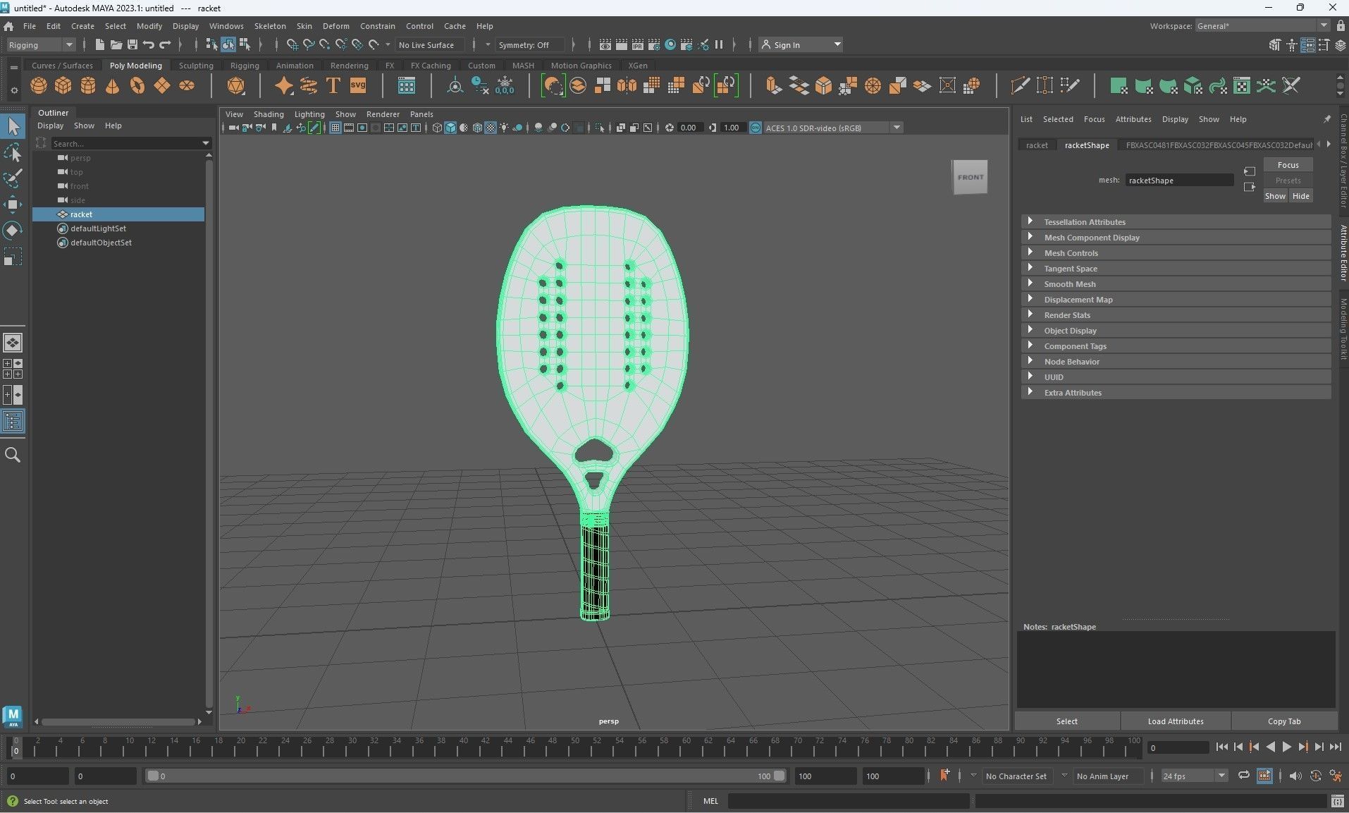 Racket beach tennis 3D model_23