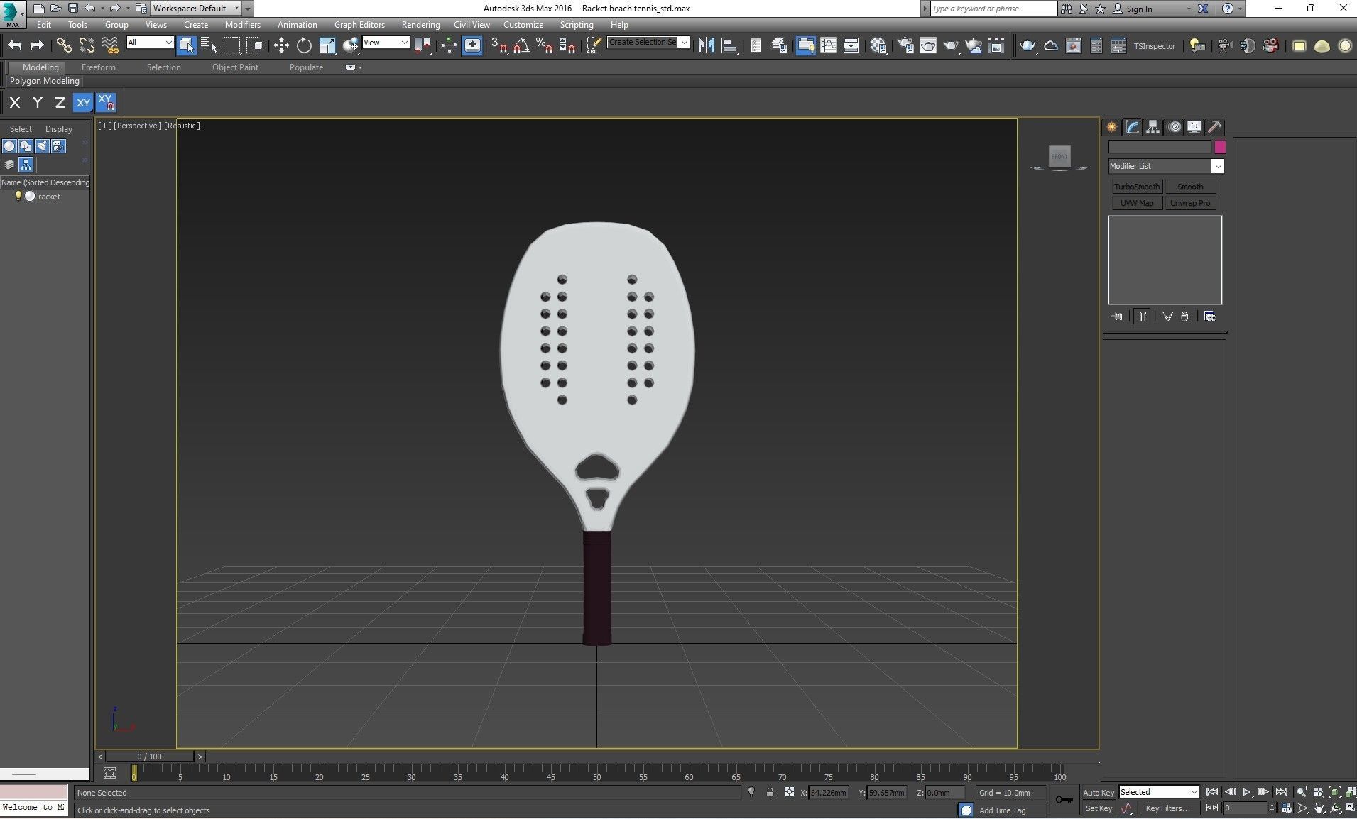 Racket beach tennis 3D model_22