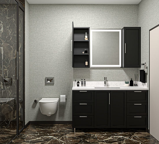Bathroom Low-poly 3D model