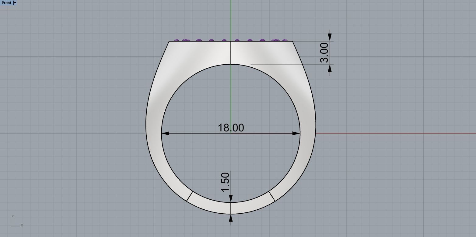 Men signet ring model 482 3D print model_8