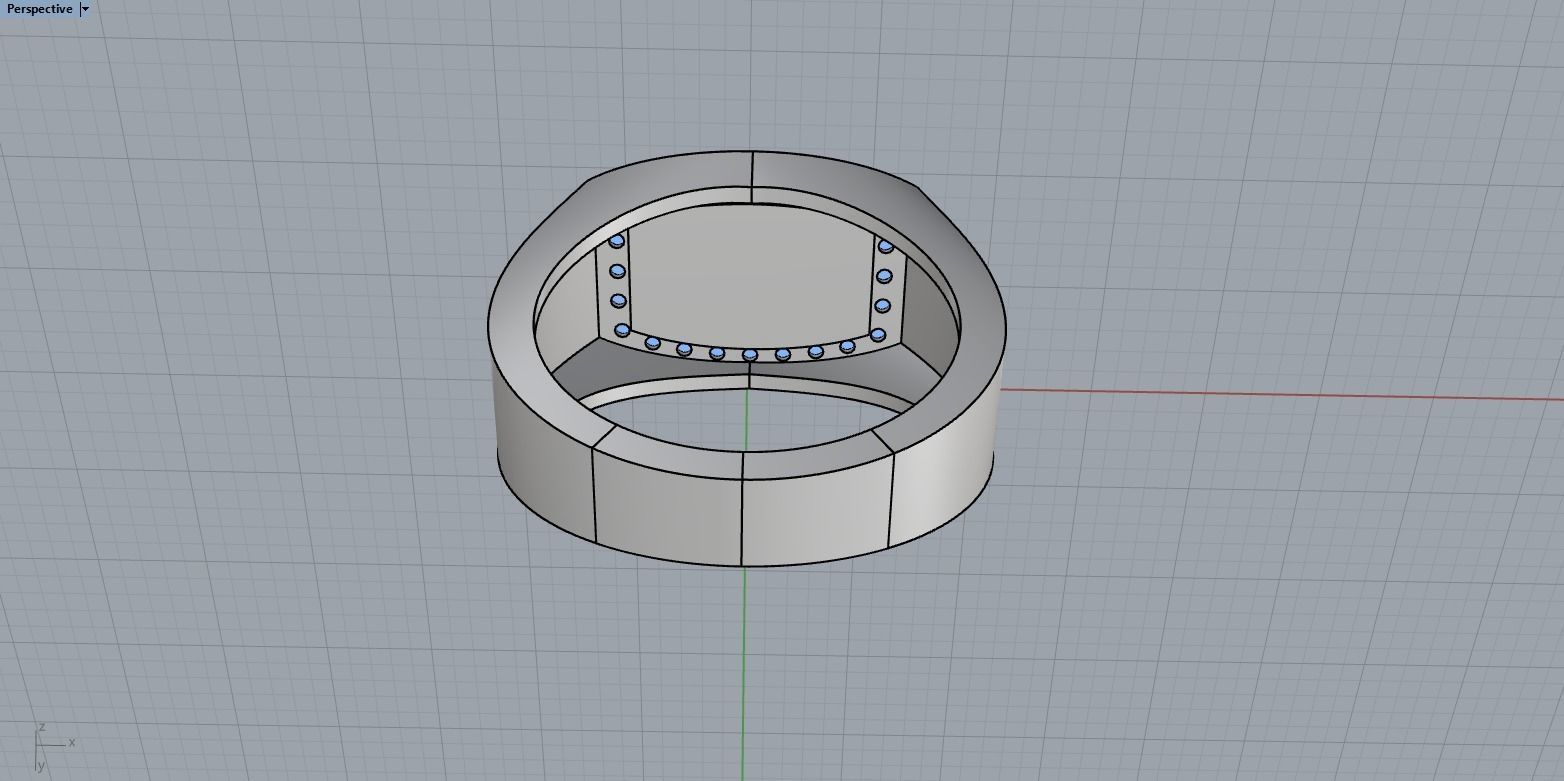 Men signet ring model 482 3D print model_11