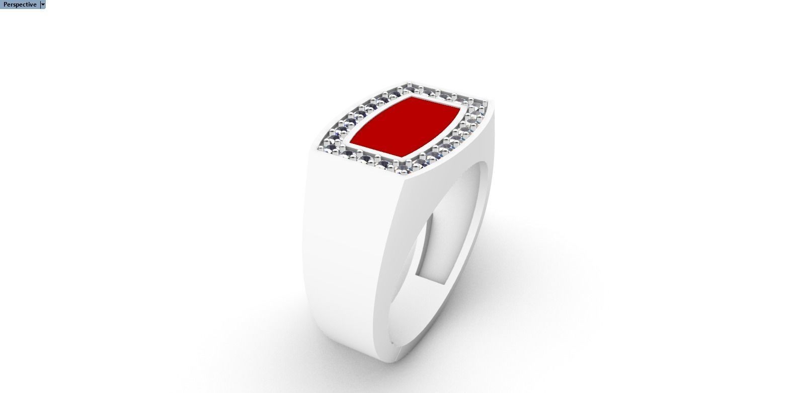 Men signet ring model 482 3D print model_13