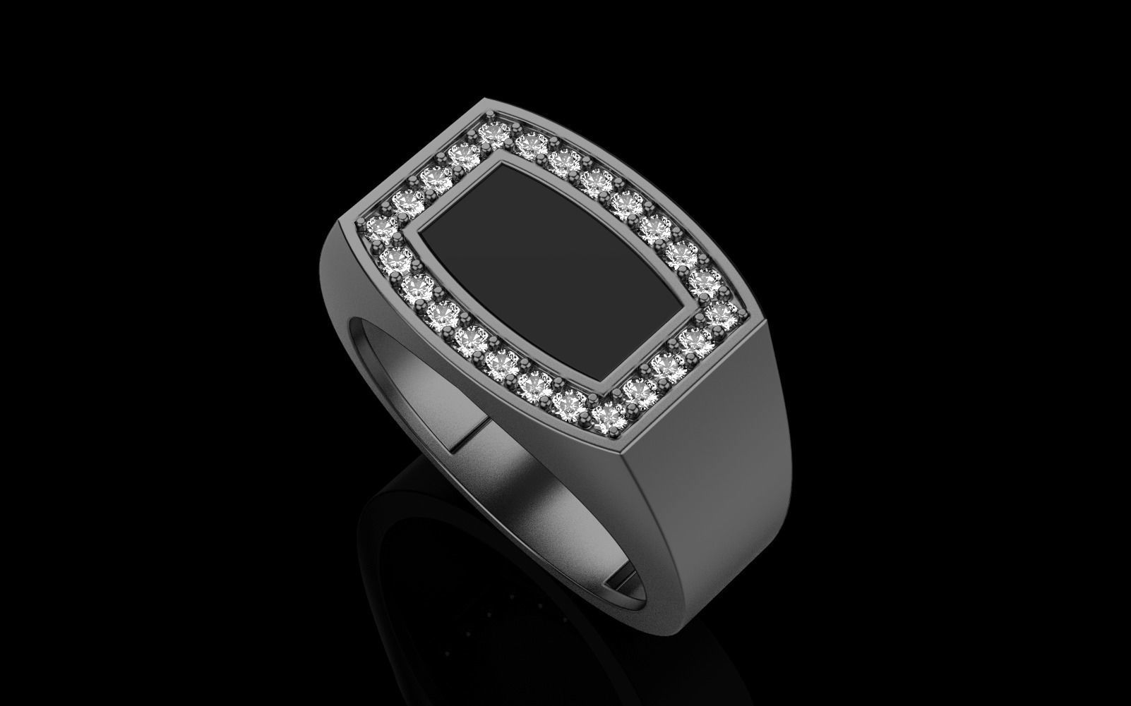 Men signet ring model 482 3D print model_36