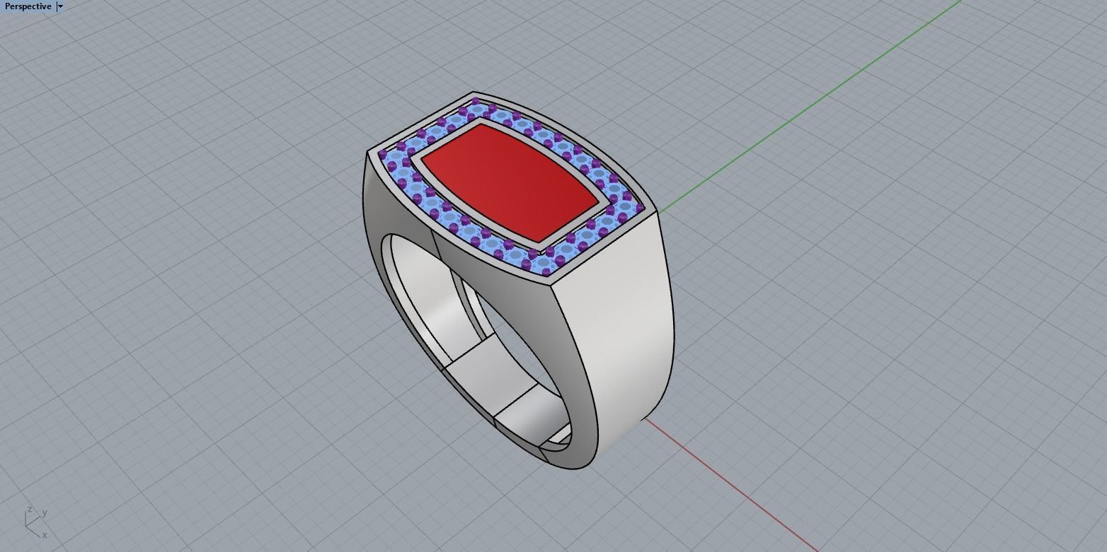 Men signet ring model 482 3D print model_10