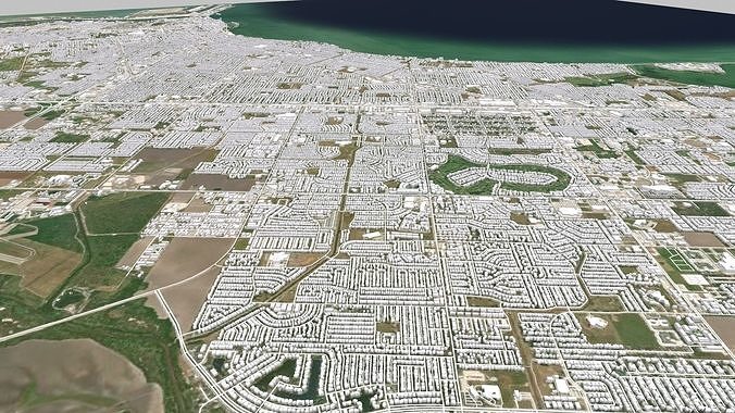 Cityscape Corpus Christi USA  3D model 2