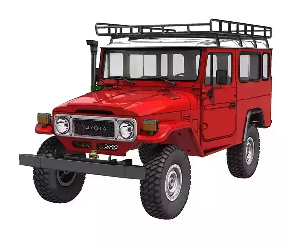 TOYOTA LAND CRUISER FJ43 SHORT WHEEL BASE RC BODY STL FILE 