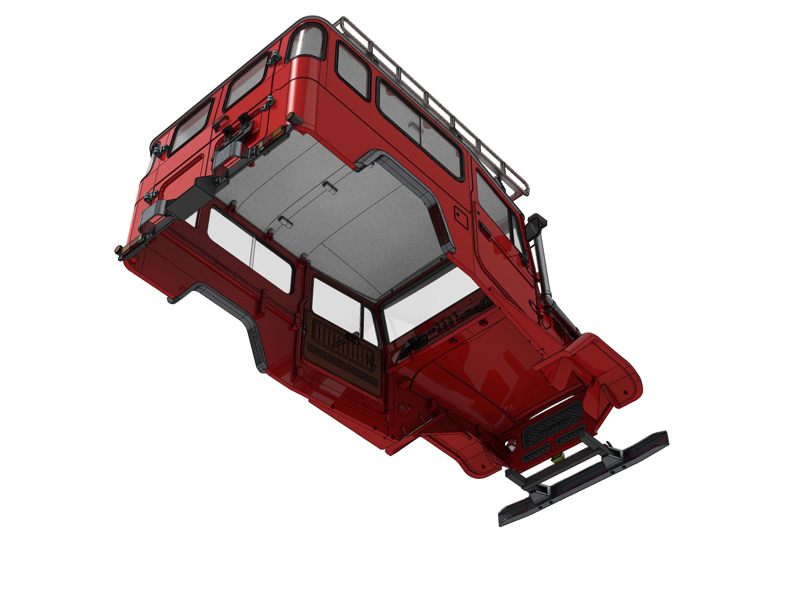 TOYOTA LAND CRUISER FJ43 SHORT WHEEL BASE RC BODY STL FILE 3D print model_10