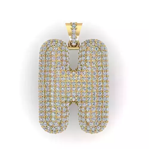 H ALPHABET  PENDANT 