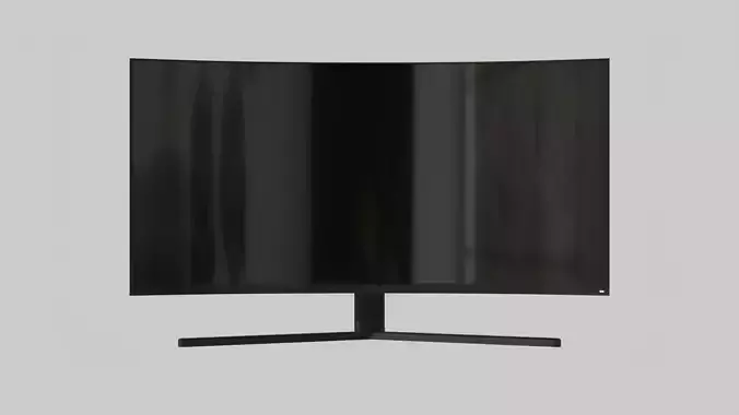 Wide Monitor  Workspace with a Minimalist and Modern Design